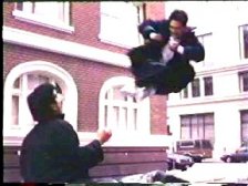 Here's Jet Li from Dragon Fight doing an extremely high jumping kick it looks like off a ramp.